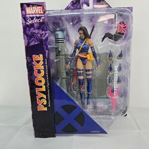 Diamond Marvel Select Toys Psylocke Action Figure With Danger Room Base Sealed
